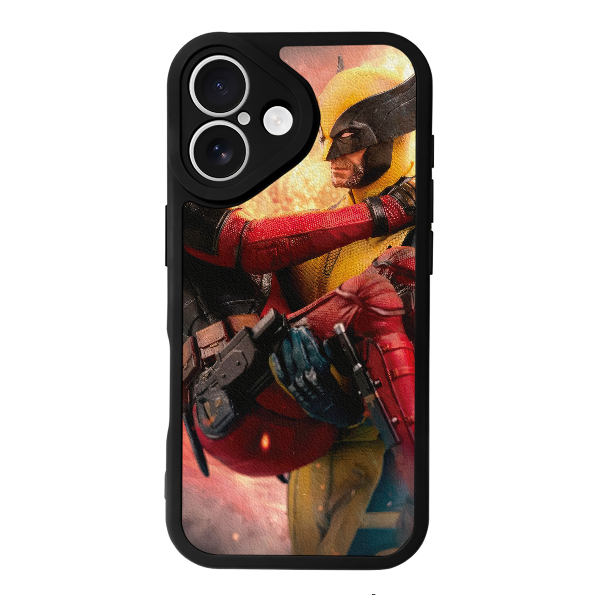 （画像用） Deadpool デッドプール 【iPhone 16シリーズ対応】シリコンスマホケース（レザー調） 材質：シリコン